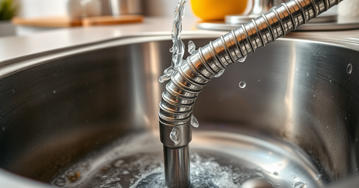 Close-up of eco-friendly drain cleaner being poured down a pipe