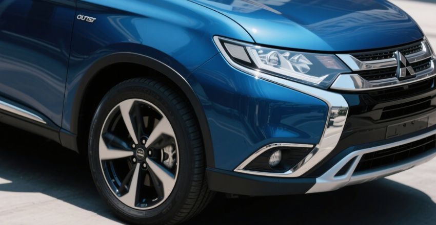 Mitsubishi Outlander driving on the highway showcasing fuel efficiency