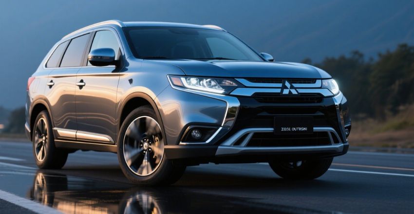 Interior of the 2021 Mitsubishi Outlander showing seating for seven passengers