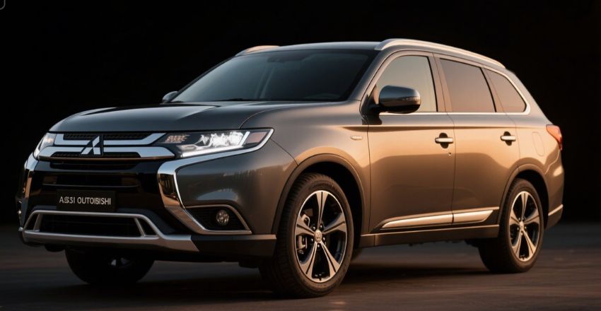 2021 Mitsubishi Outlander parked showing exterior trim styling