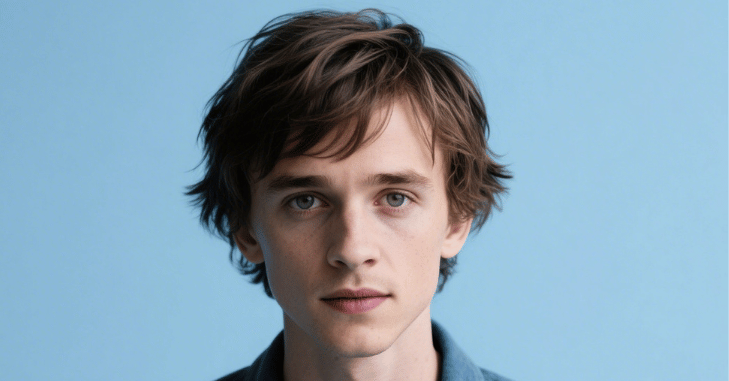 Timothee Chalamet showing off his signature wavy haircut on the red carpet