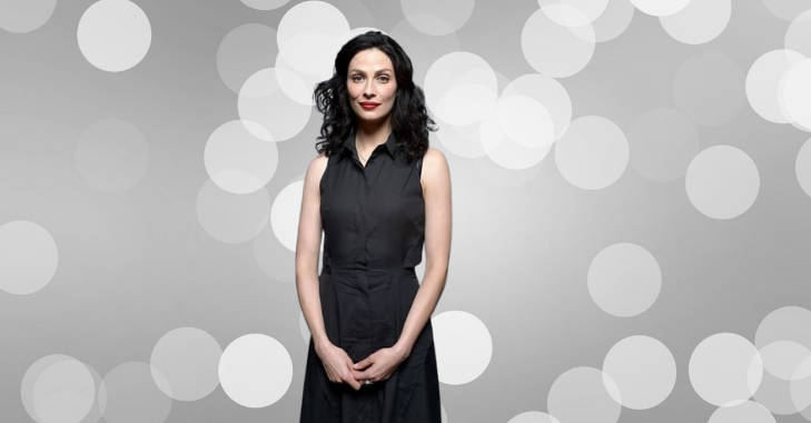 Joanne Kelly appearing on set during one of her television roles