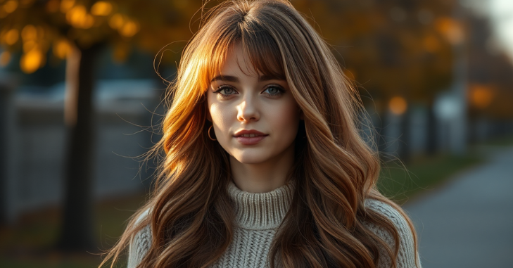 Woman applying dry shampoo to refresh curtain bangs between washes